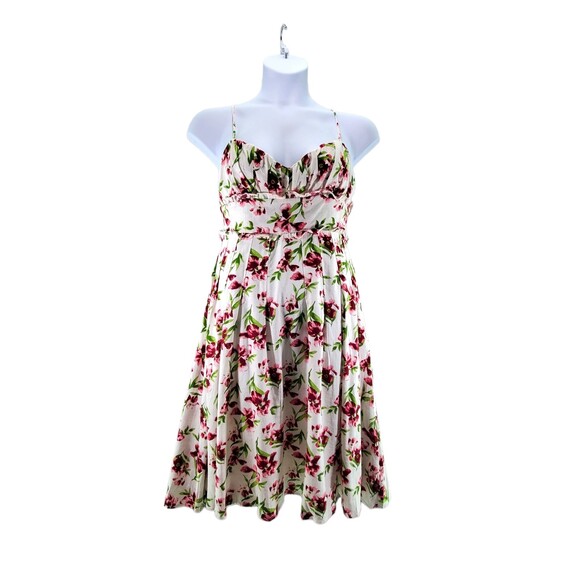 US 8 Petal & Pup Fyrsil Dress White Floral Rayon Linen Midi Length Sleeveless - Picture 7 of 13